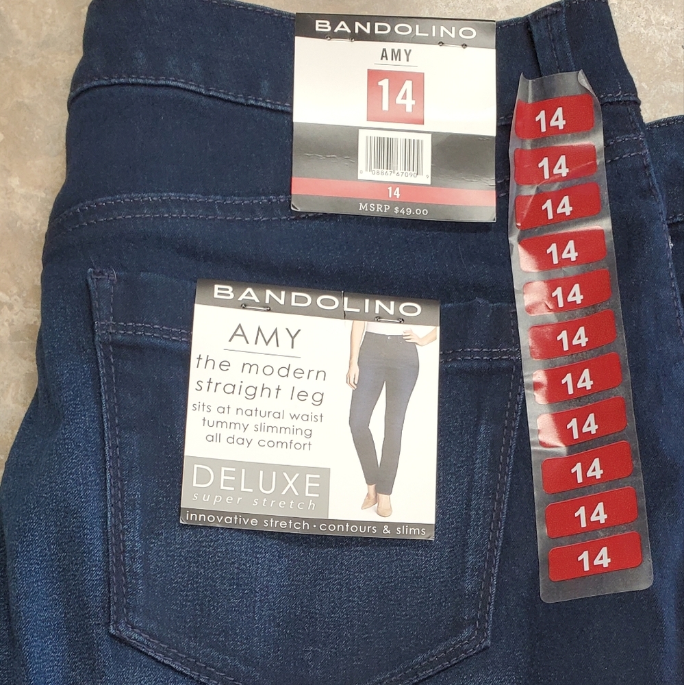 Bandolino 'Amy' jeans size 14, dark blue